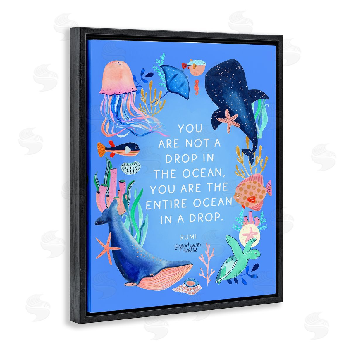 Glad You're Here Co. Entire Ocean In A Drop Canvas Wall Art Print