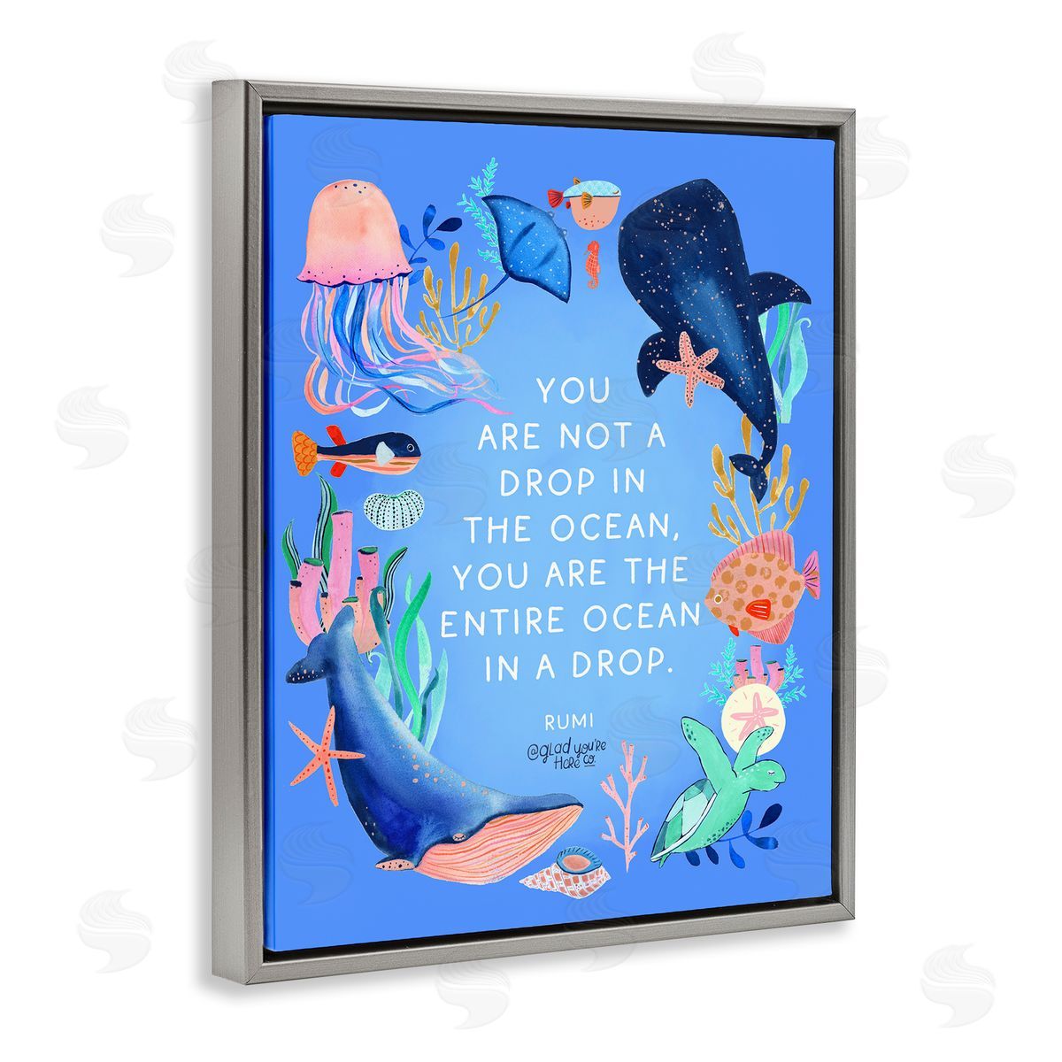 Glad You're Here Co. Entire Ocean In A Drop Canvas Wall Art Print