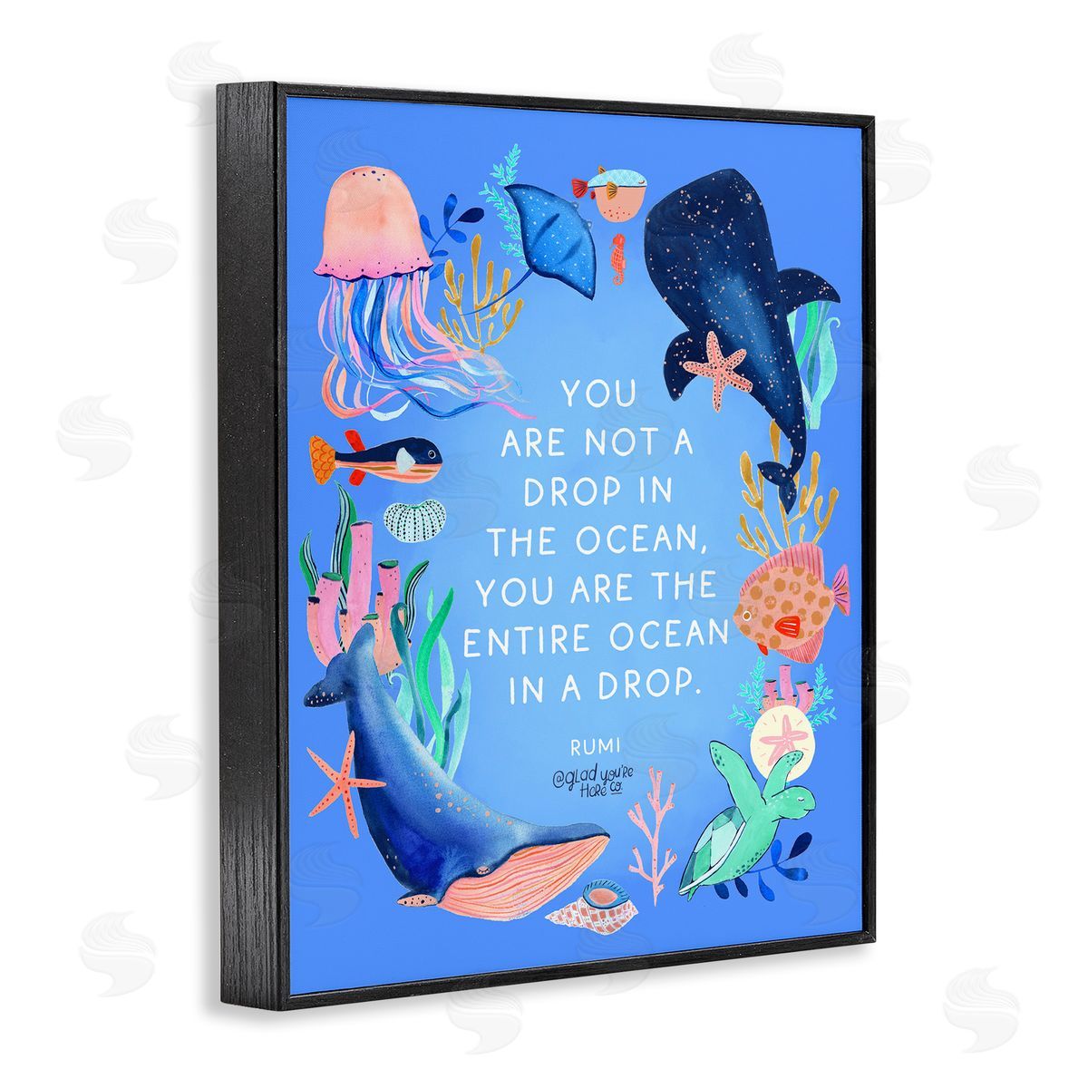 Glad You're Here Co. Entire Ocean In A Drop Canvas Wall Art Print
