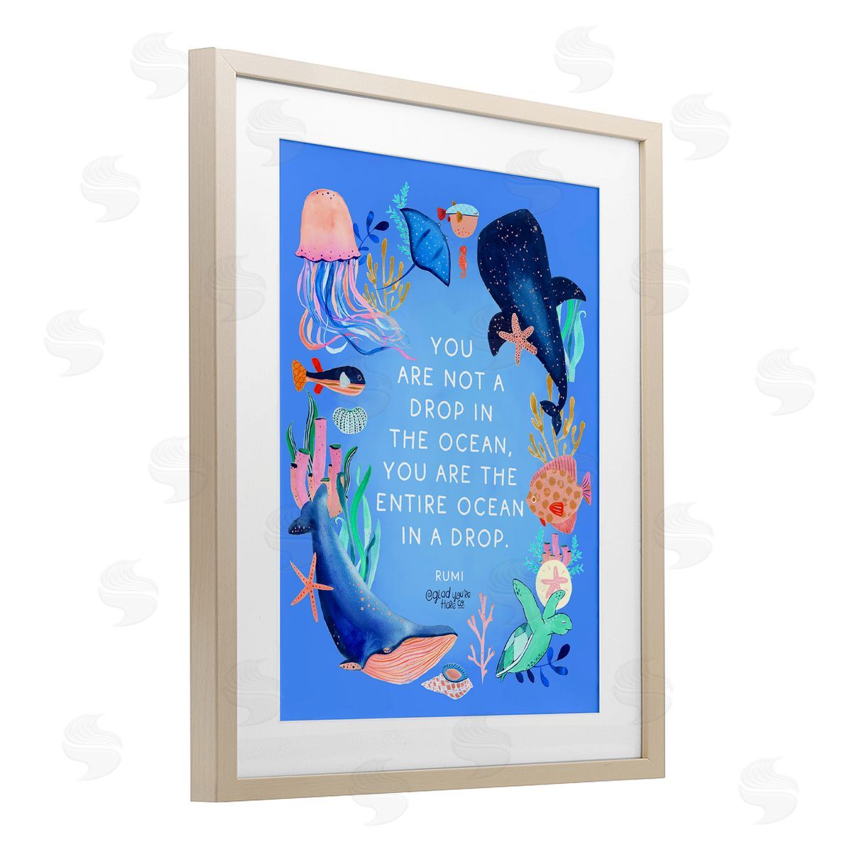 Glad You're Here Co. Entire Ocean In A Drop Canvas Wall Art Print