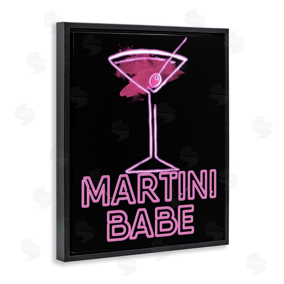 SUNDANCE GROUP, LLC Martini Babe Pink & Black Canvas Wall Art Print