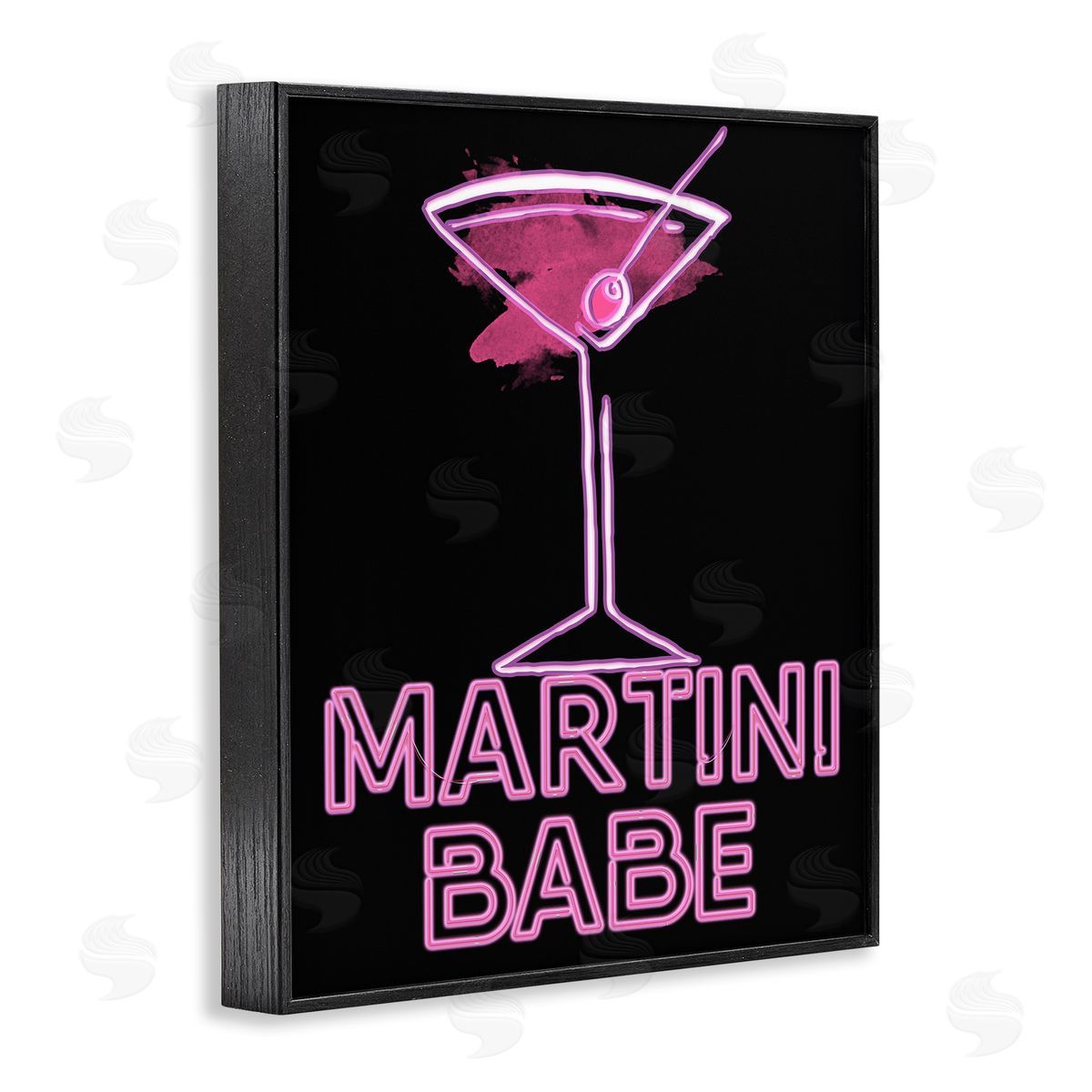 SUNDANCE GROUP, LLC Martini Babe Pink & Black Canvas Wall Art Print