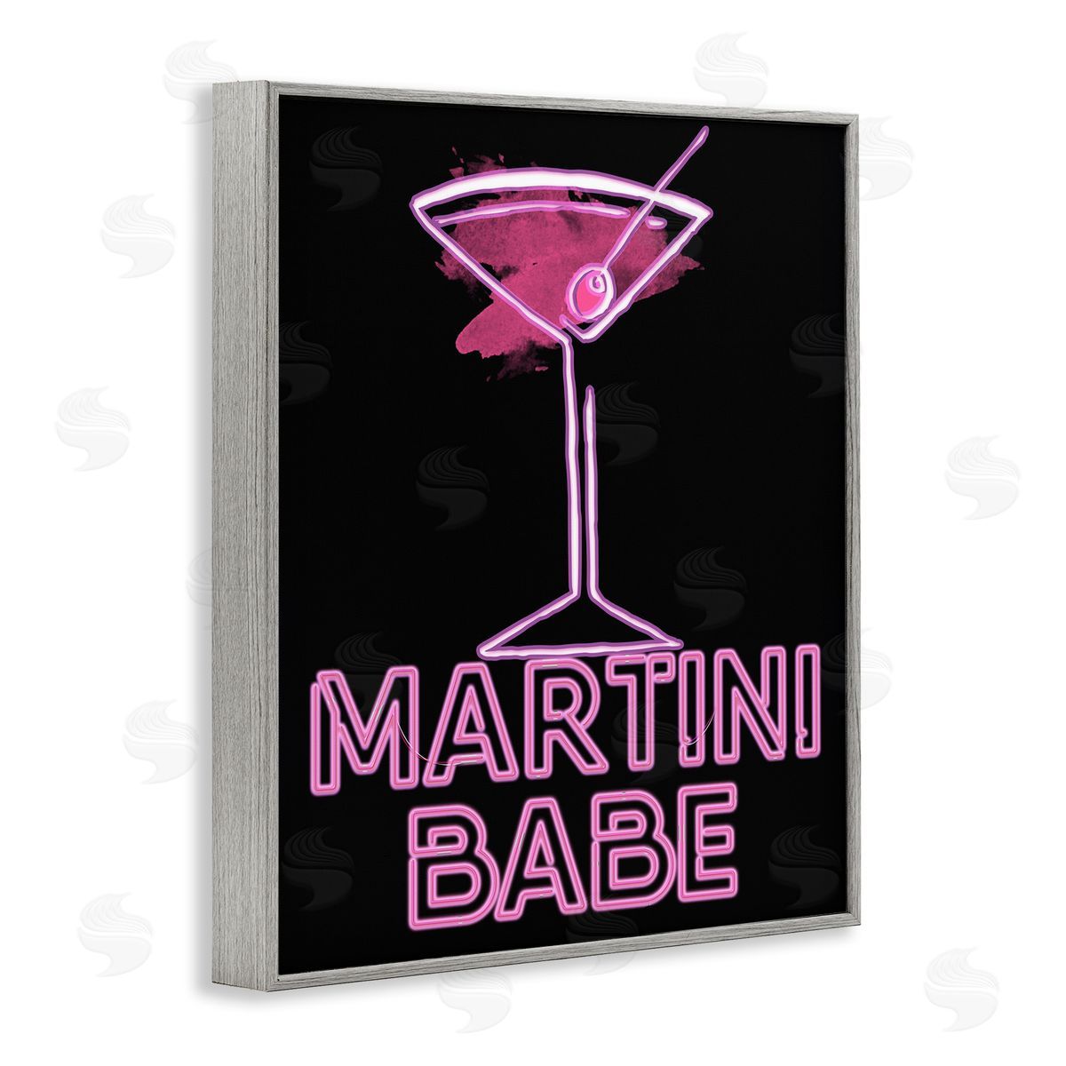 SUNDANCE GROUP, LLC Martini Babe Pink & Black Canvas Wall Art Print