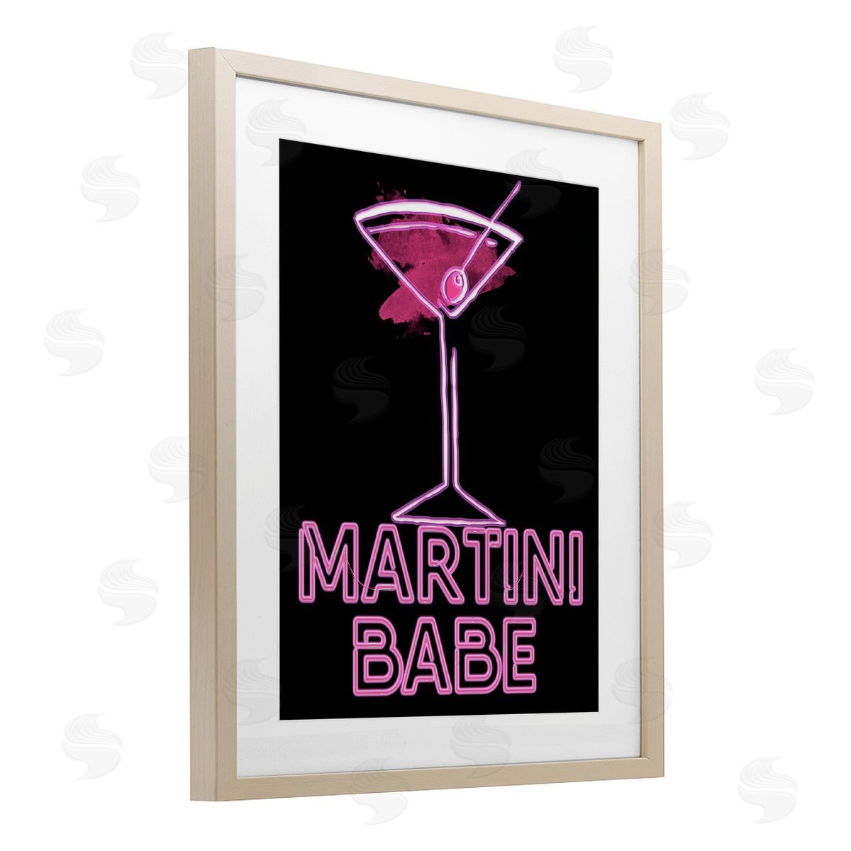 SUNDANCE GROUP, LLC Martini Babe Pink & Black Canvas Wall Art Print