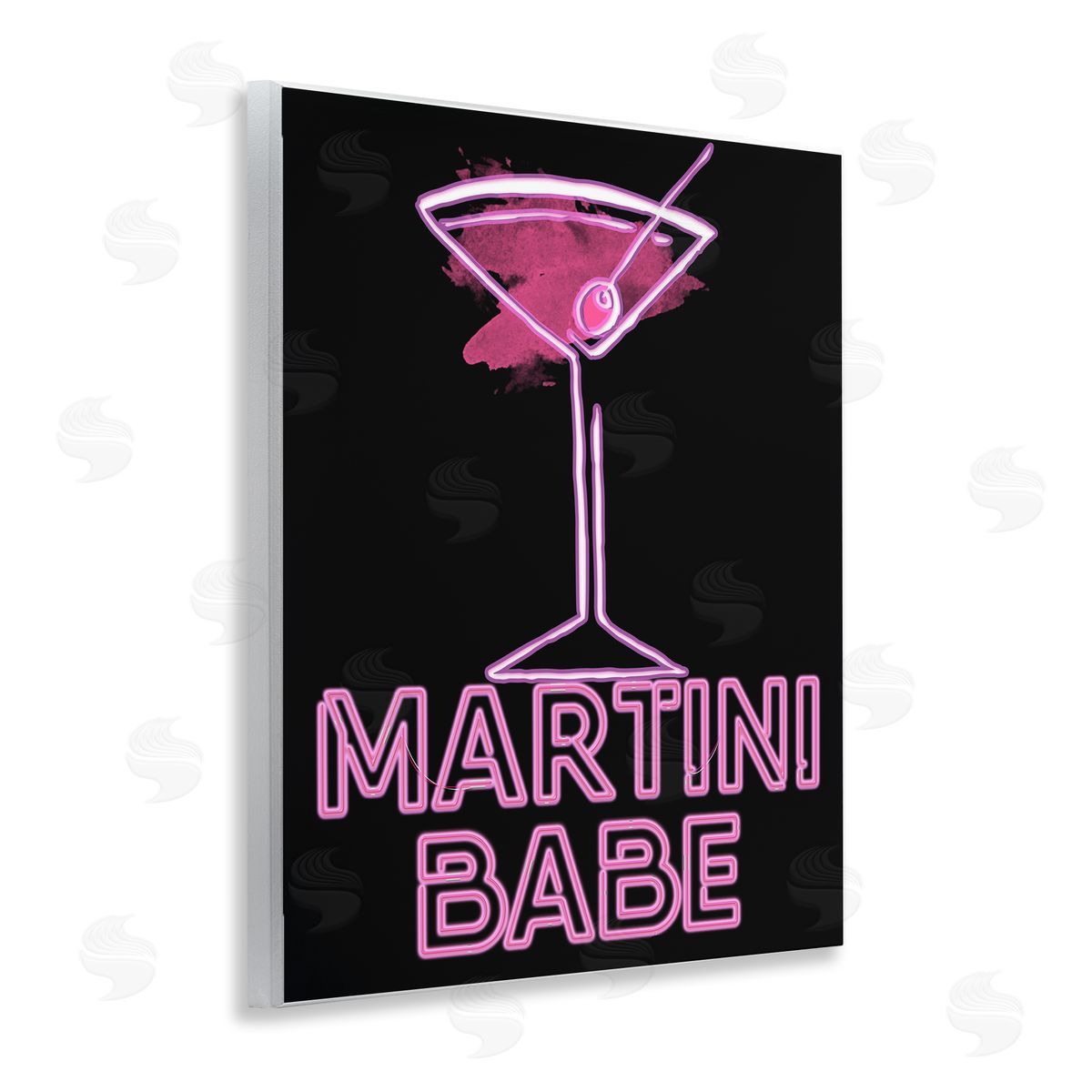 SUNDANCE GROUP, LLC Martini Babe Pink & Black Canvas Wall Art Print