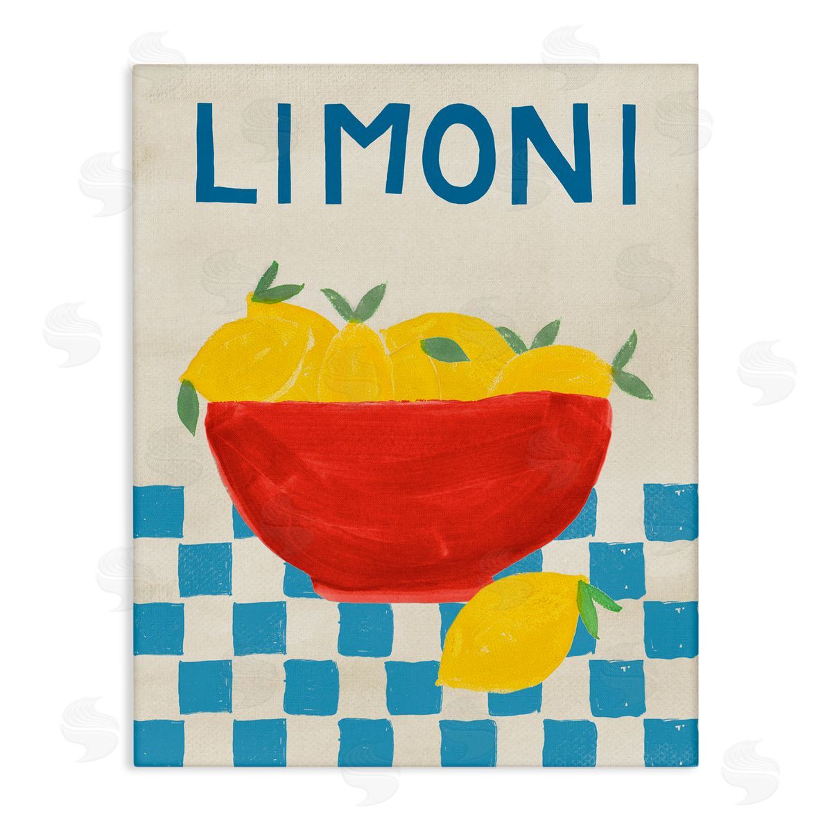 EMILY NAVAS Limoni Bowl Of Lemons Canvas Wall Art Print