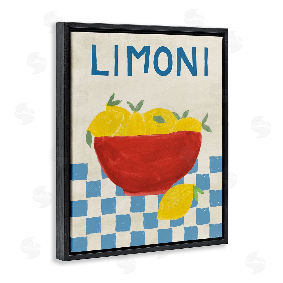 EMILY NAVAS Limoni Bowl Of Lemons Canvas Wall Art Print