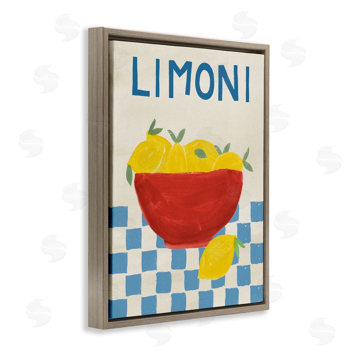 EMILY NAVAS Limoni Bowl Of Lemons Canvas Wall Art Print