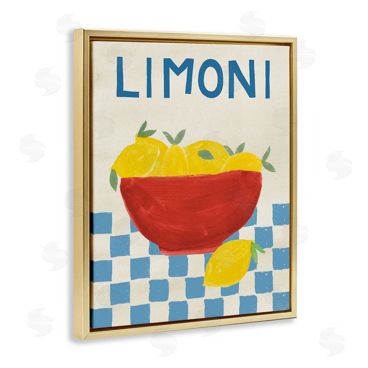EMILY NAVAS Limoni Bowl Of Lemons Canvas Wall Art Print