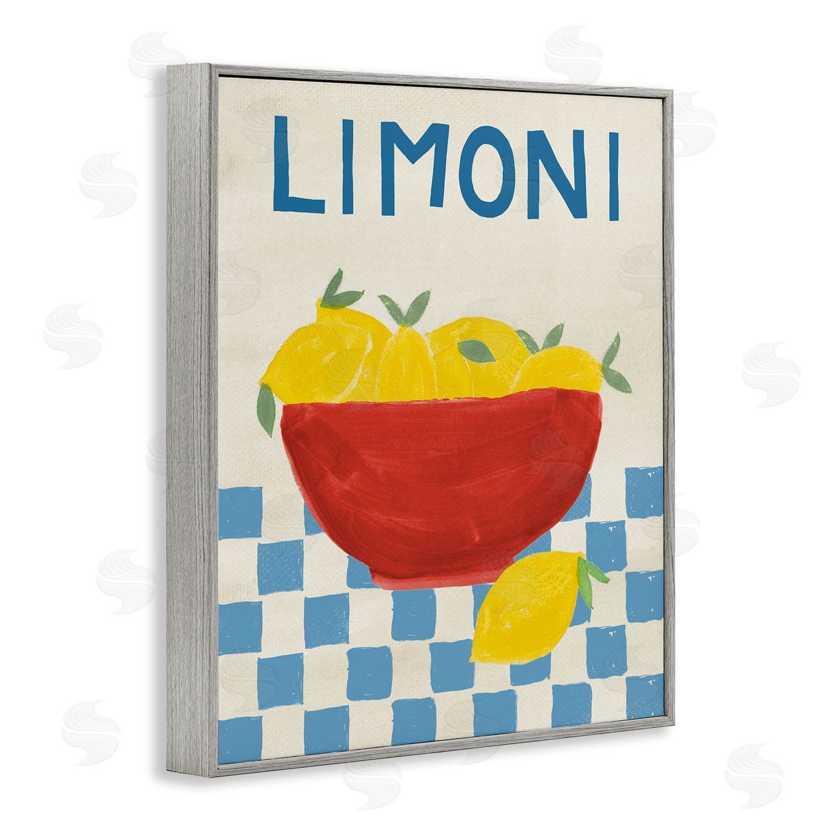 EMILY NAVAS Limoni Bowl Of Lemons Canvas Wall Art Print