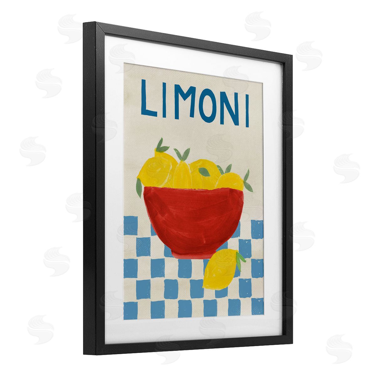 EMILY NAVAS Limoni Bowl Of Lemons Canvas Wall Art Print