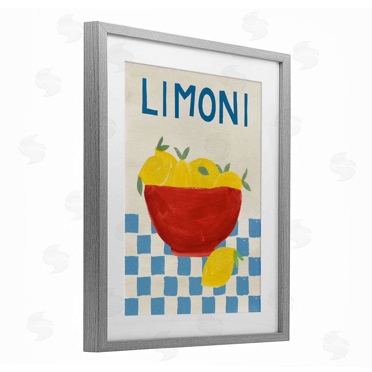 EMILY NAVAS Limoni Bowl Of Lemons Canvas Wall Art Print