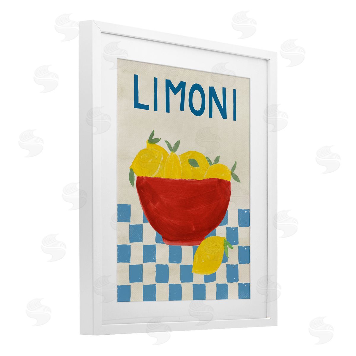EMILY NAVAS Limoni Bowl Of Lemons Canvas Wall Art Print