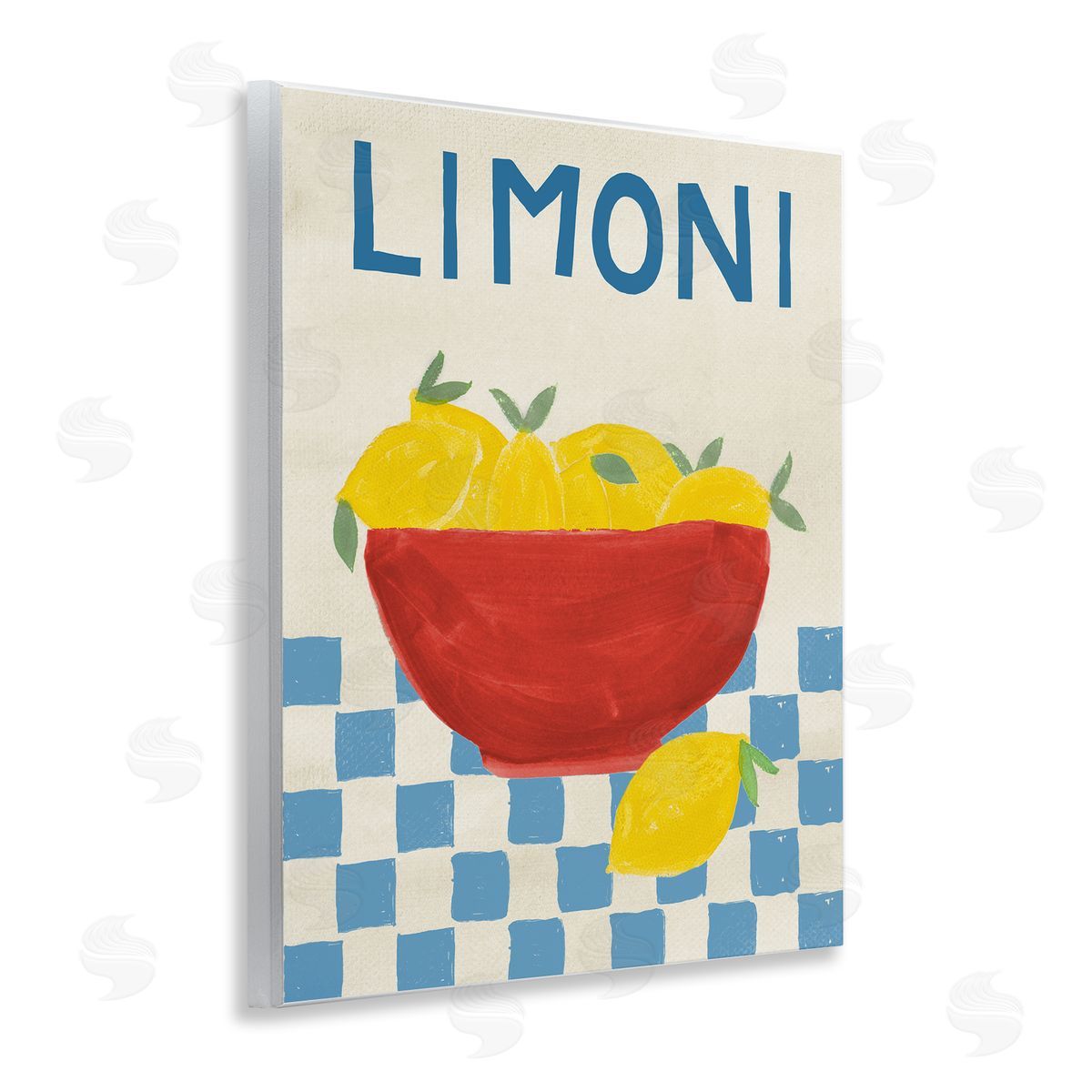 EMILY NAVAS Limoni Bowl Of Lemons Canvas Wall Art Print