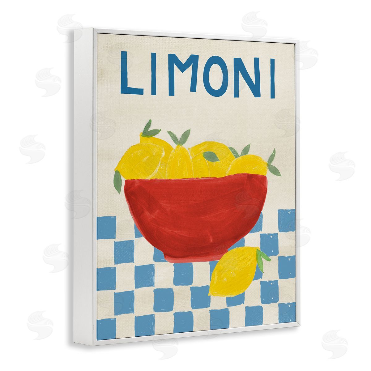 EMILY NAVAS Limoni Bowl Of Lemons Canvas Wall Art Print