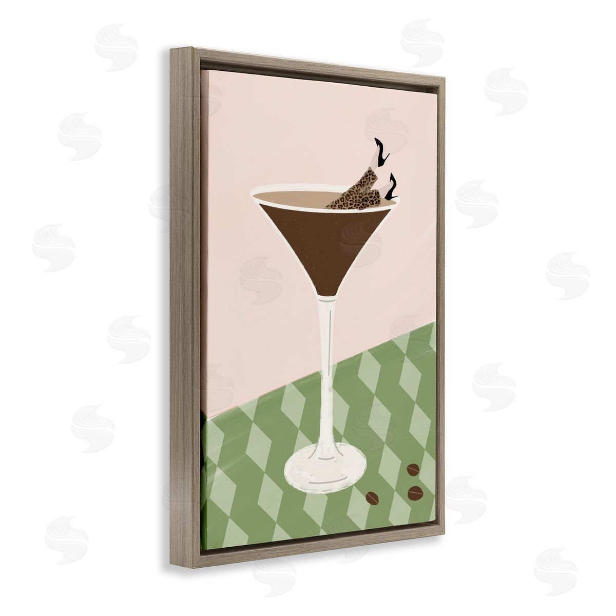 EMILY NAVAS Retro Martini Splash Canvas Wall Art Print
