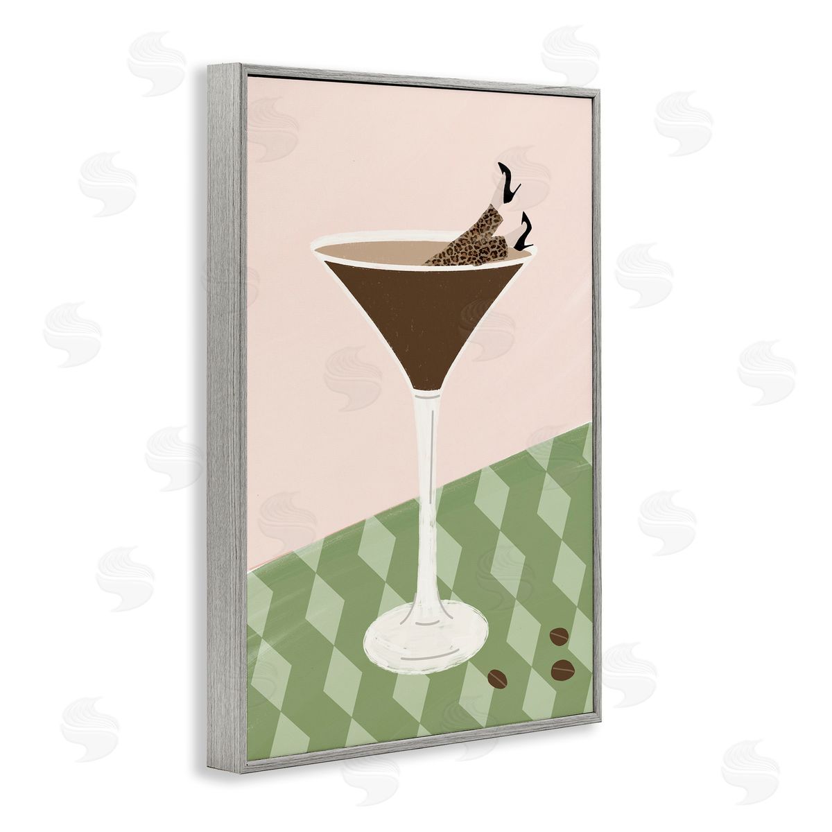 EMILY NAVAS Retro Martini Splash Canvas Wall Art Print