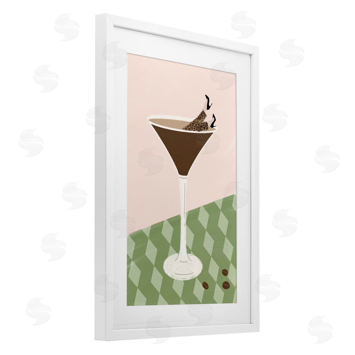 EMILY NAVAS Retro Martini Splash Canvas Wall Art Print
