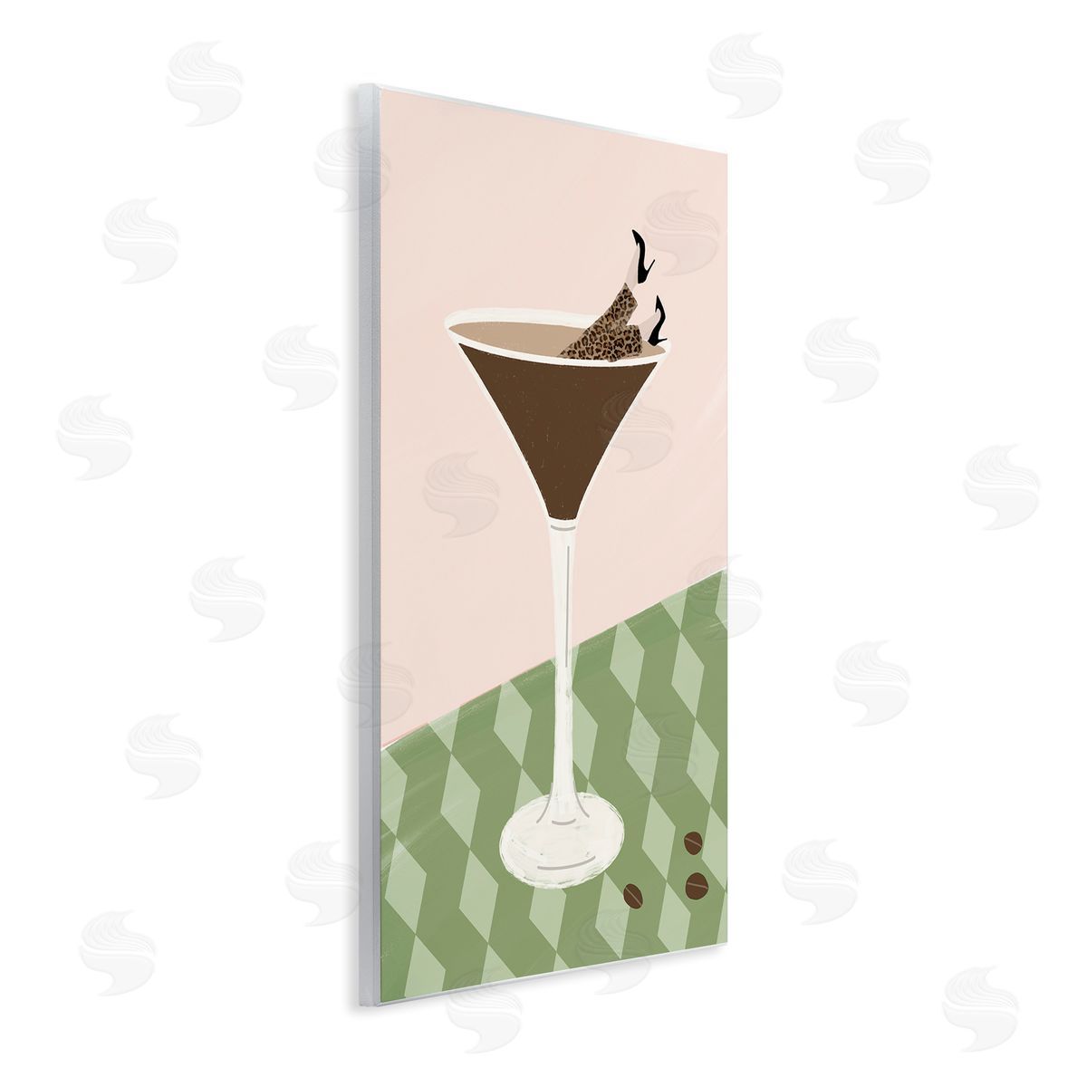 EMILY NAVAS Retro Martini Splash Canvas Wall Art Print