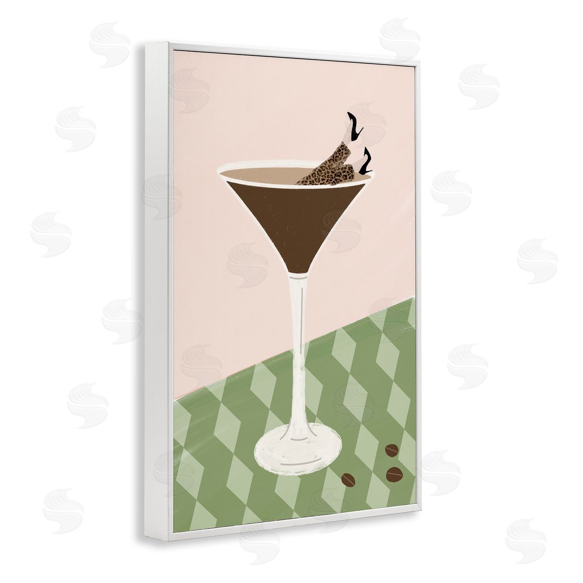 EMILY NAVAS Retro Martini Splash Canvas Wall Art Print