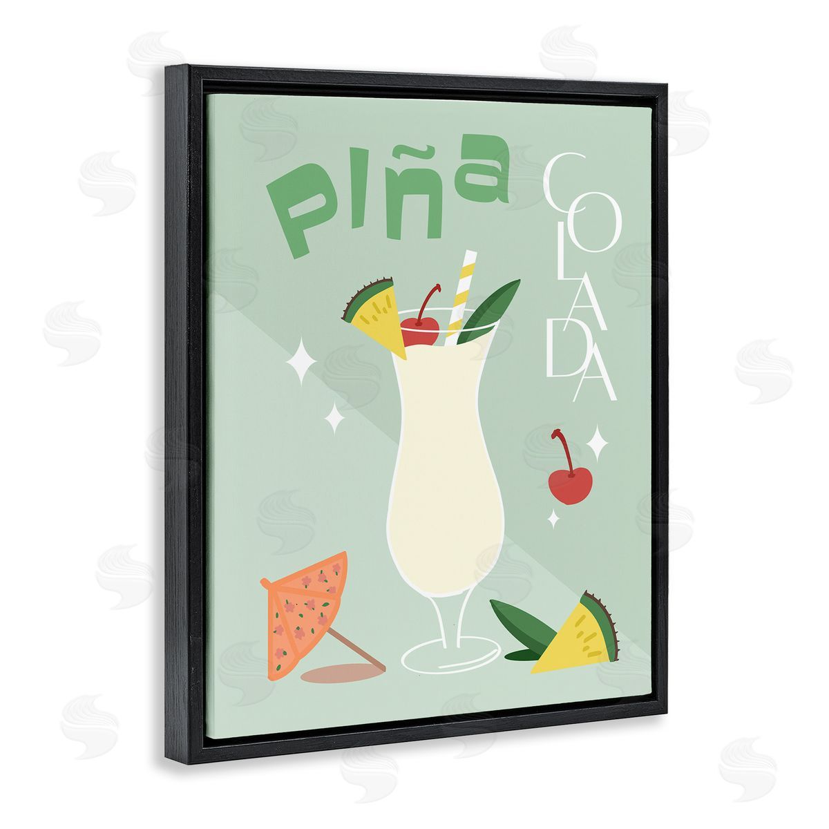 ANNA QUACH Pina Colada Minimalism Canvas Wall Art Print