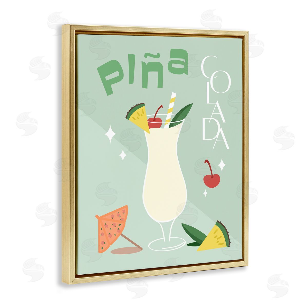 ANNA QUACH Pina Colada Minimalism Canvas Wall Art Print