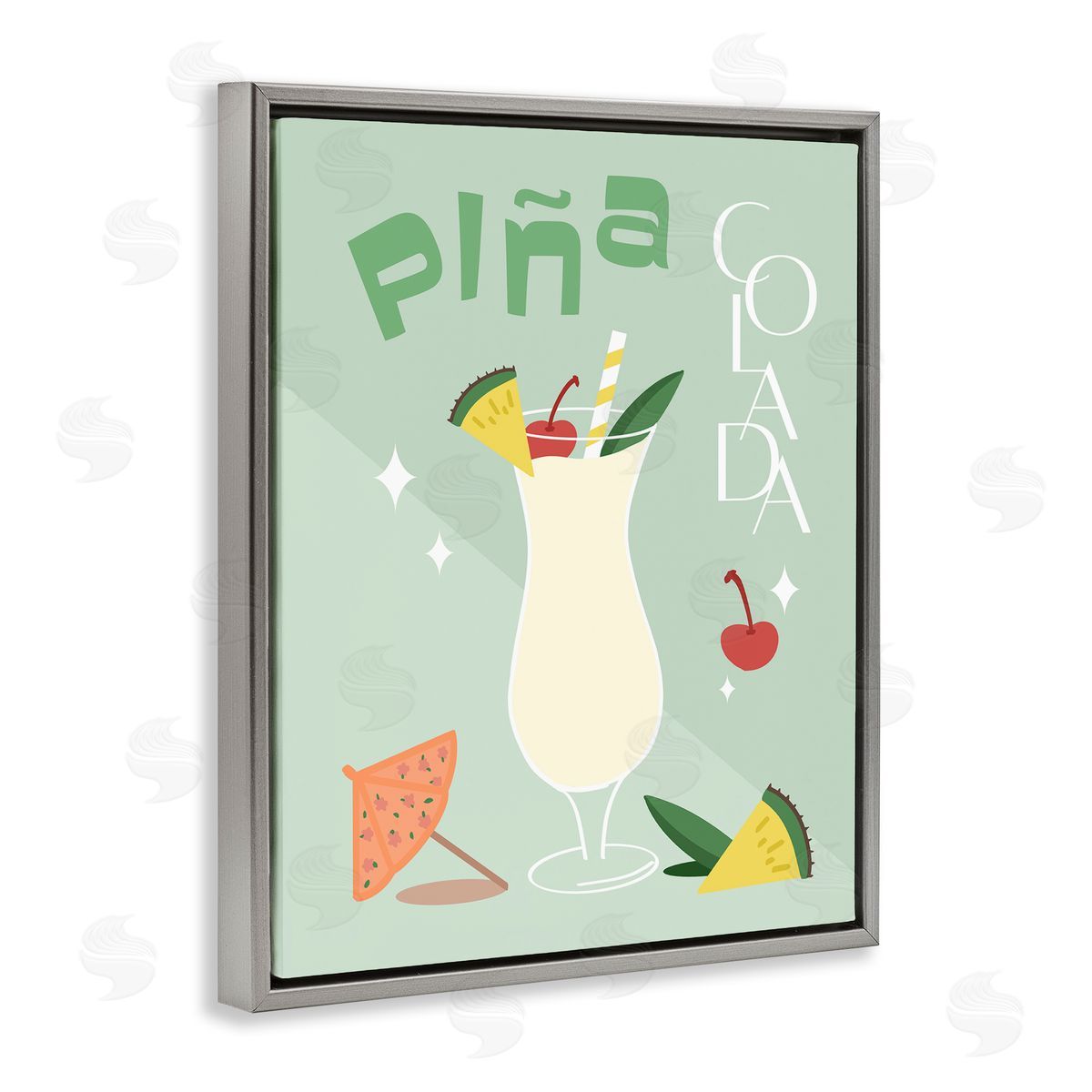 ANNA QUACH Pina Colada Minimalism Canvas Wall Art Print