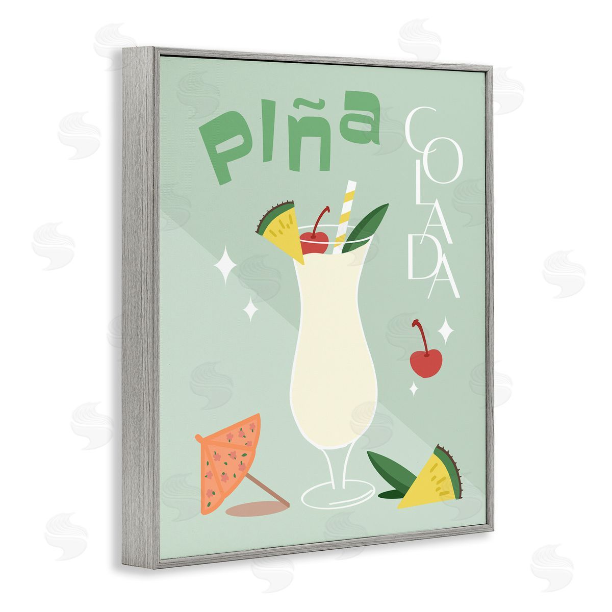 ANNA QUACH Pina Colada Minimalism Canvas Wall Art Print