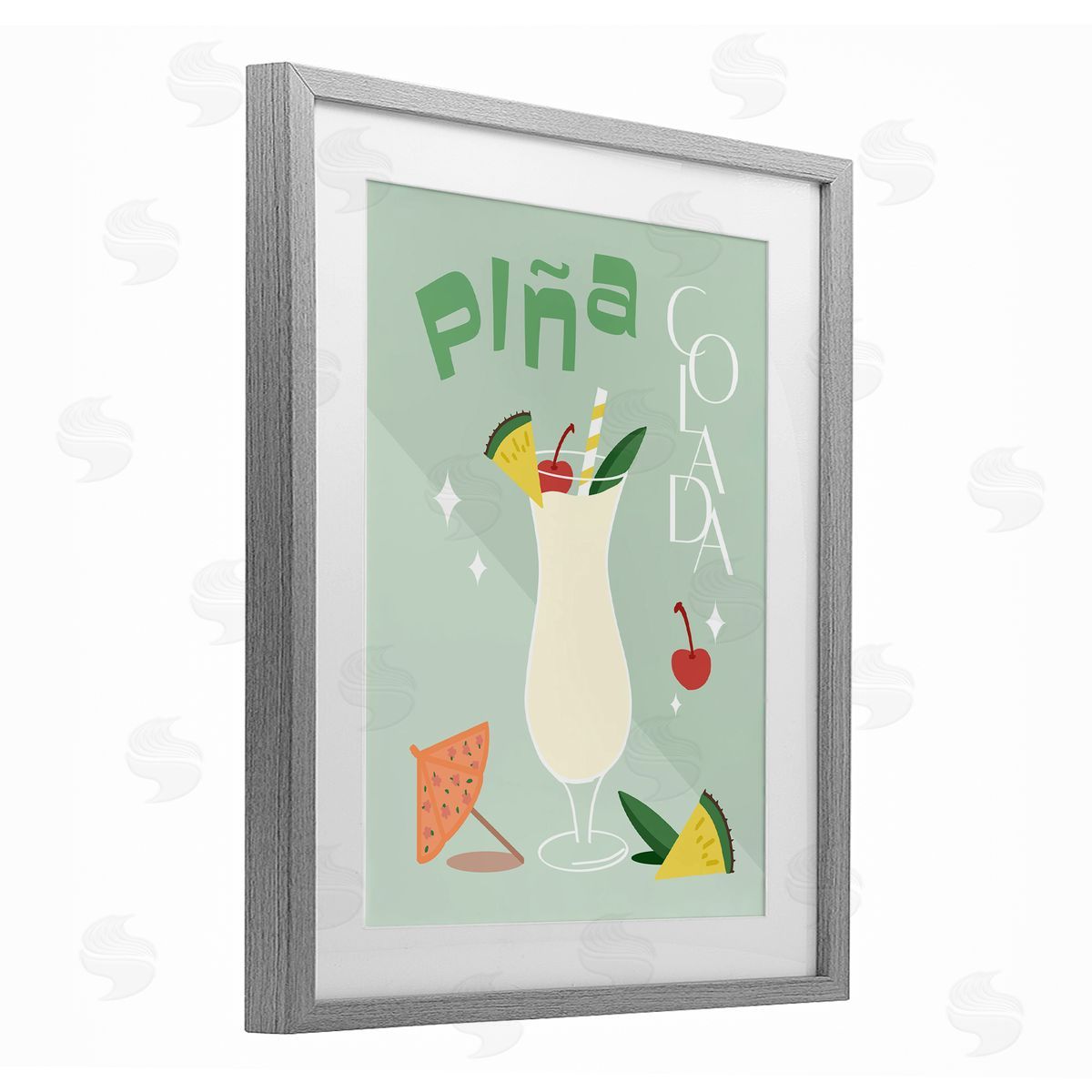 ANNA QUACH Pina Colada Minimalism Canvas Wall Art Print