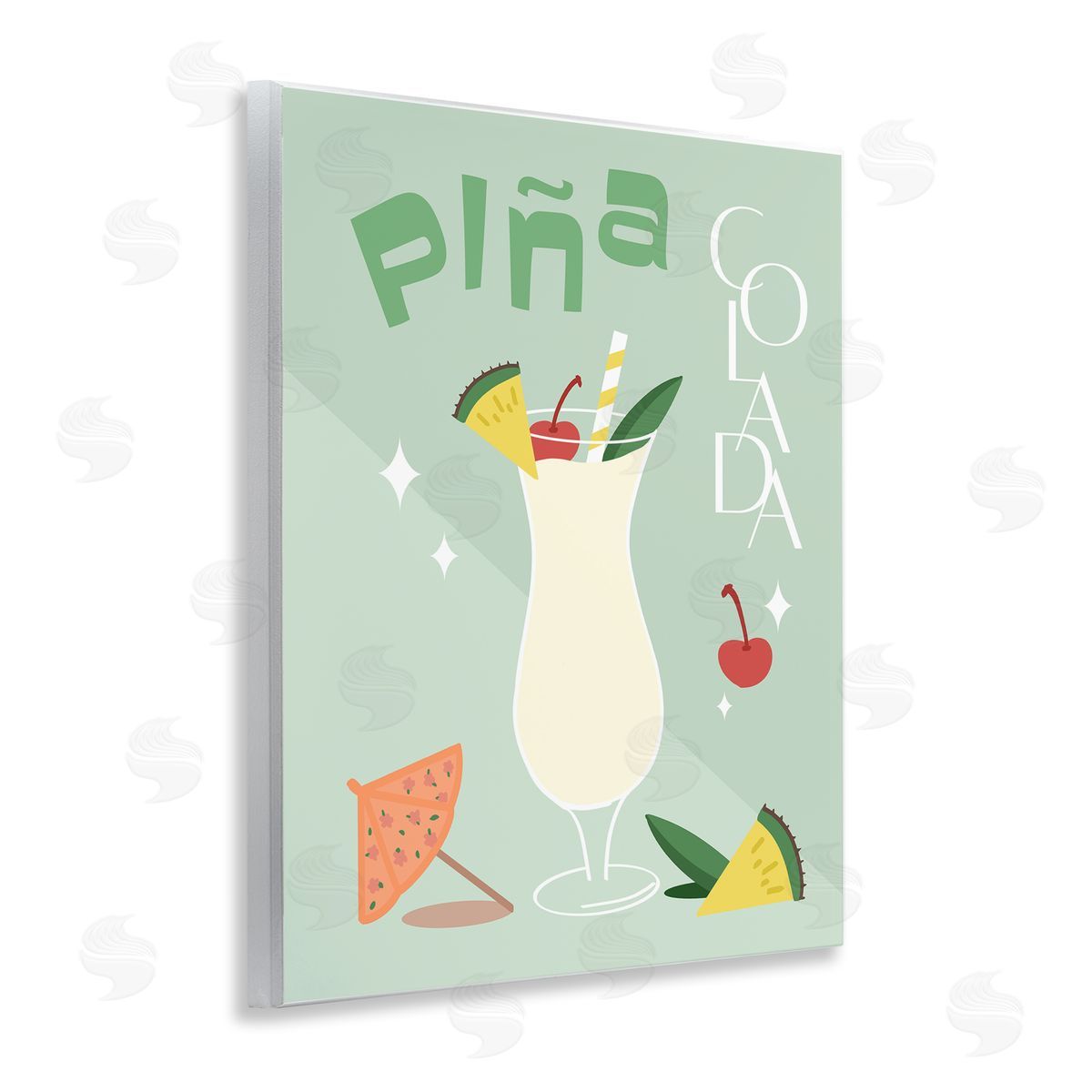 ANNA QUACH Pina Colada Minimalism Canvas Wall Art Print