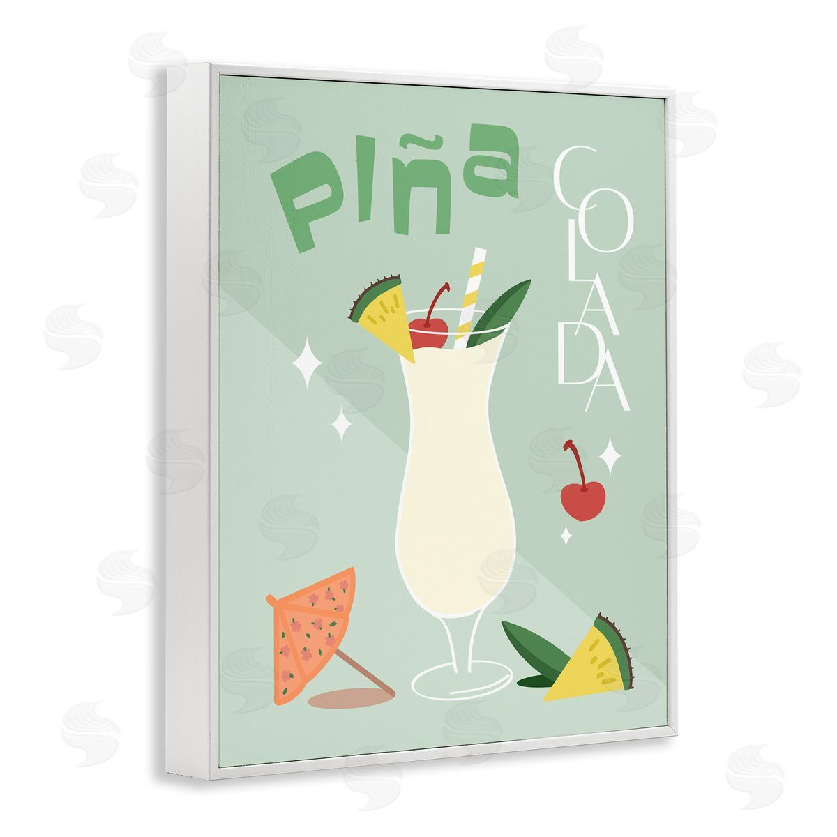 ANNA QUACH Pina Colada Minimalism Canvas Wall Art Print