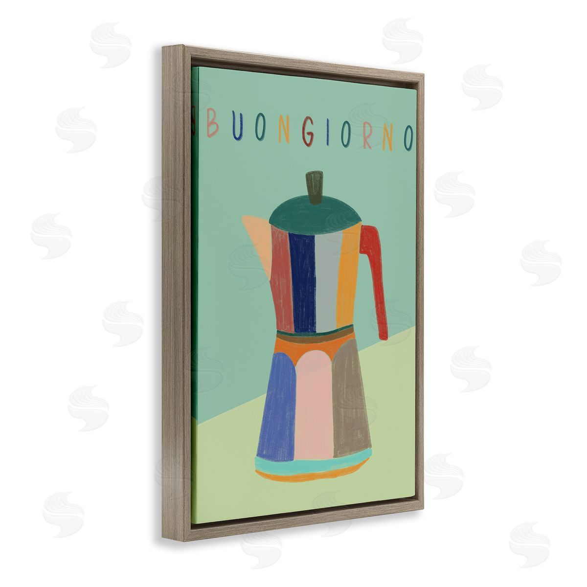 EMILY NAVAS Buongiorno Espresso Coffeepot Canvas Wall Art Print