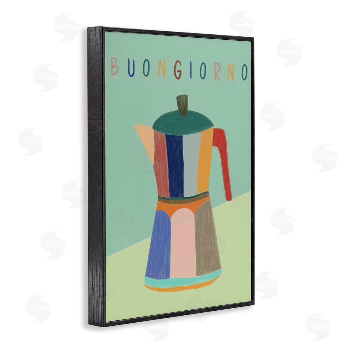 EMILY NAVAS Buongiorno Espresso Coffeepot Canvas Wall Art Print