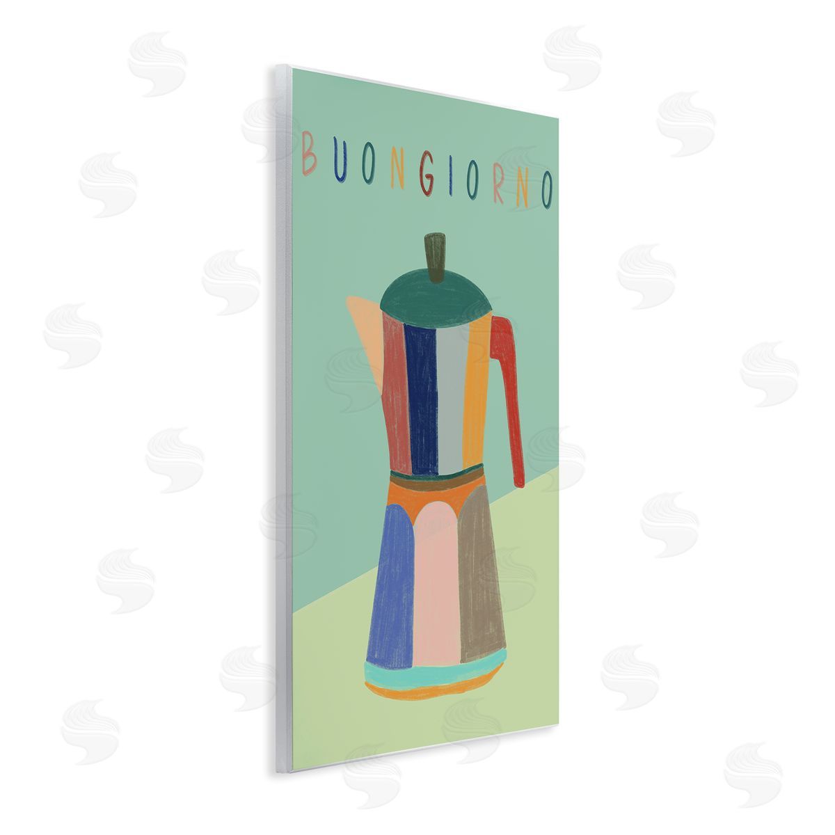 EMILY NAVAS Buongiorno Espresso Coffeepot Canvas Wall Art Print