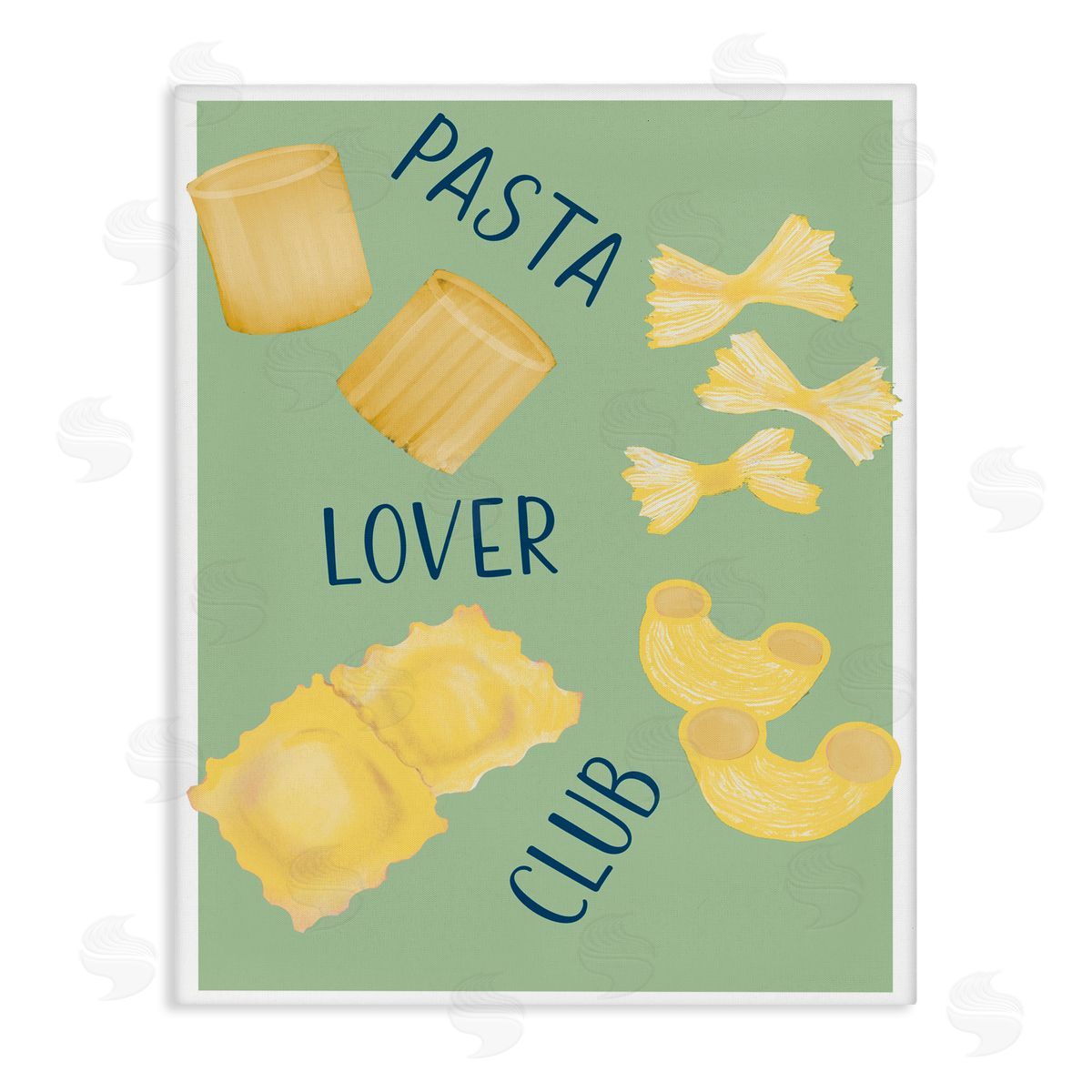 Robin Maria Minimal Pasta Lover Club Canvas Wall Art Print