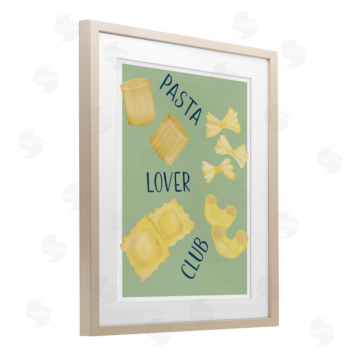 Robin Maria Minimal Pasta Lover Club Canvas Wall Art Print