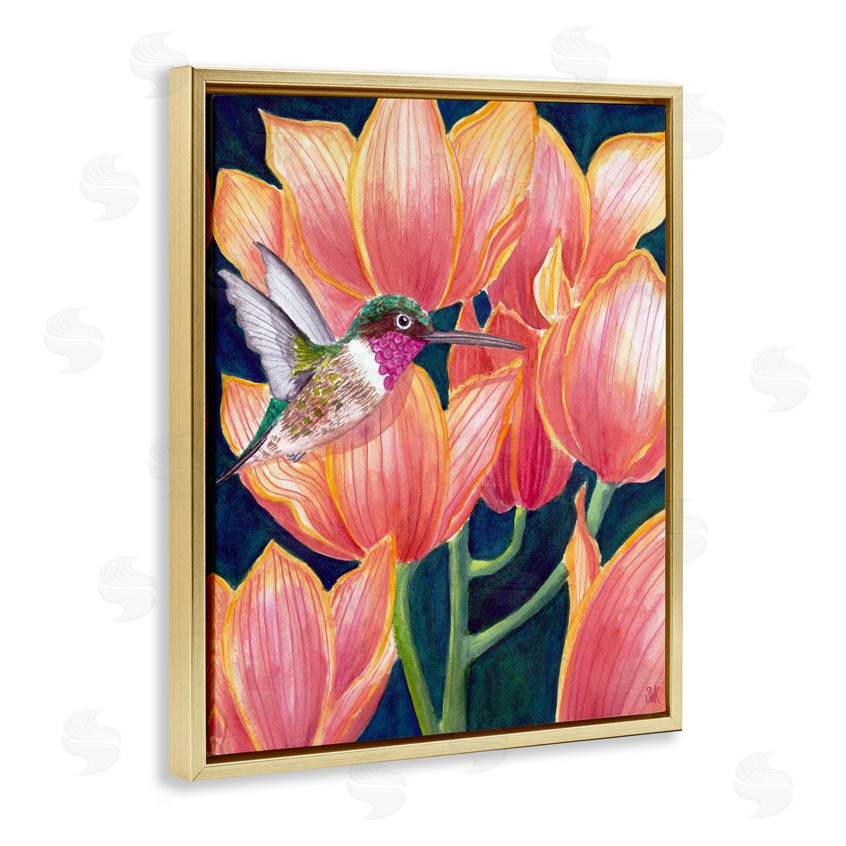 Sarah Waldron Kimball | Hummingbird & Pink Tulips