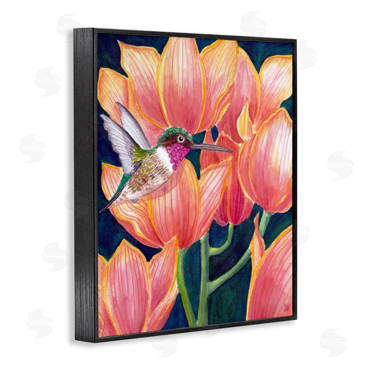 Sarah Waldron Kimball | Hummingbird & Pink Tulips