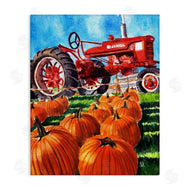 Sarah Waldron Kimball | Autumn Tractor and Pumpkins