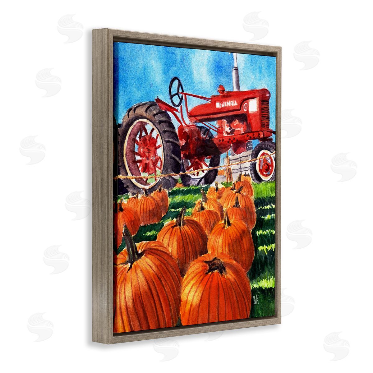 Sarah Waldron Kimball | Autumn Tractor and Pumpkins