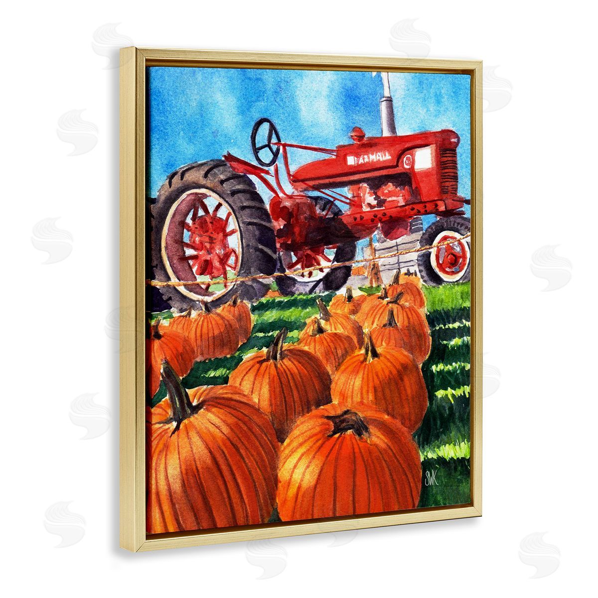 Sarah Waldron Kimball | Autumn Tractor and Pumpkins