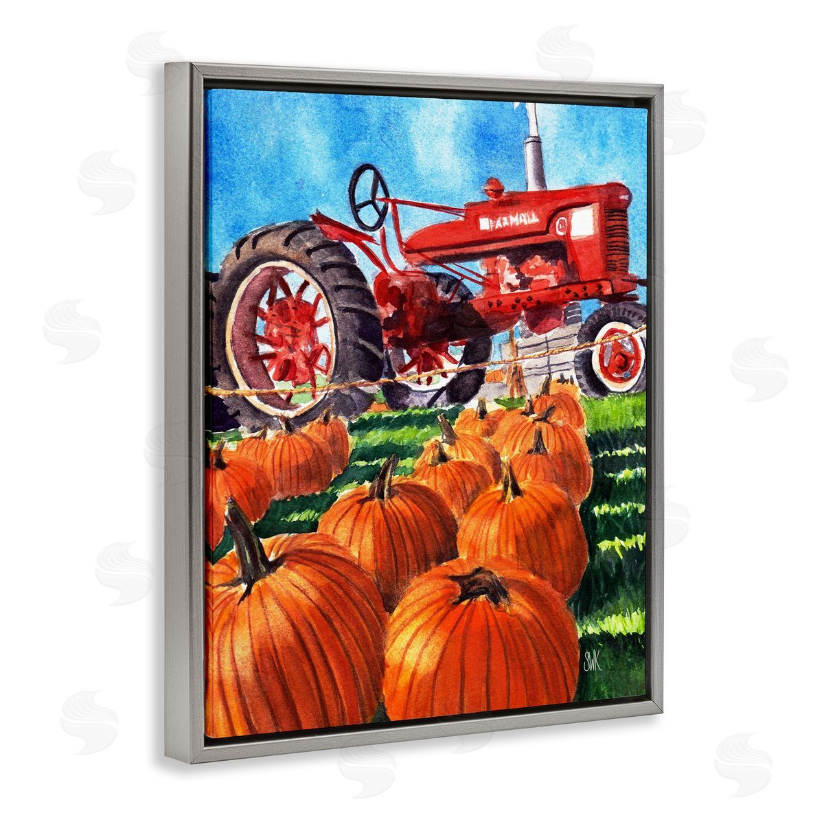 Sarah Waldron Kimball | Autumn Tractor and Pumpkins