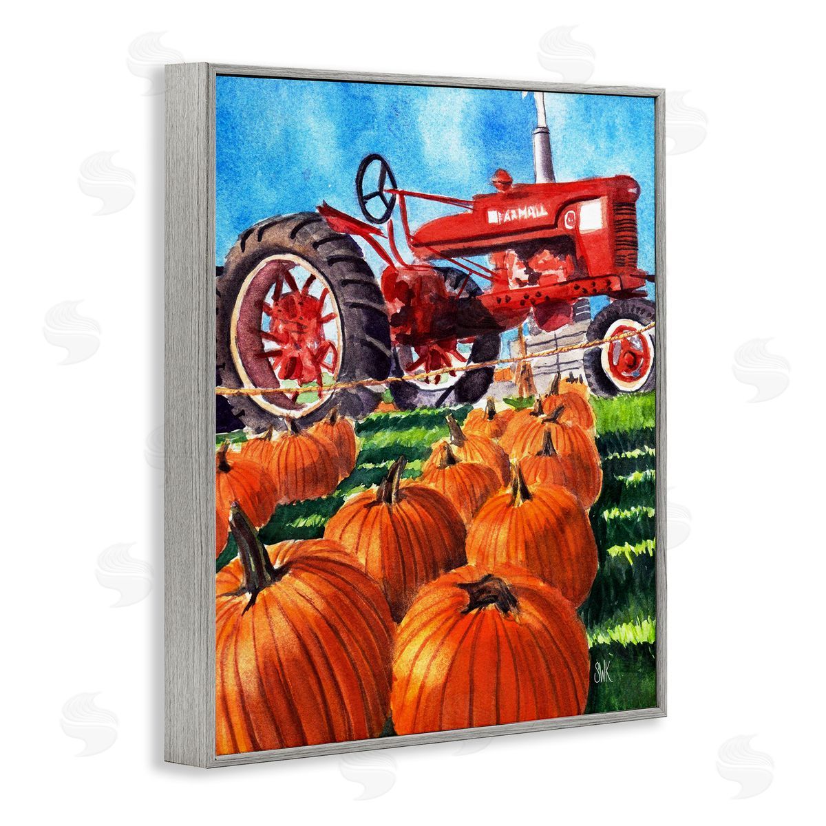 Sarah Waldron Kimball | Autumn Tractor and Pumpkins