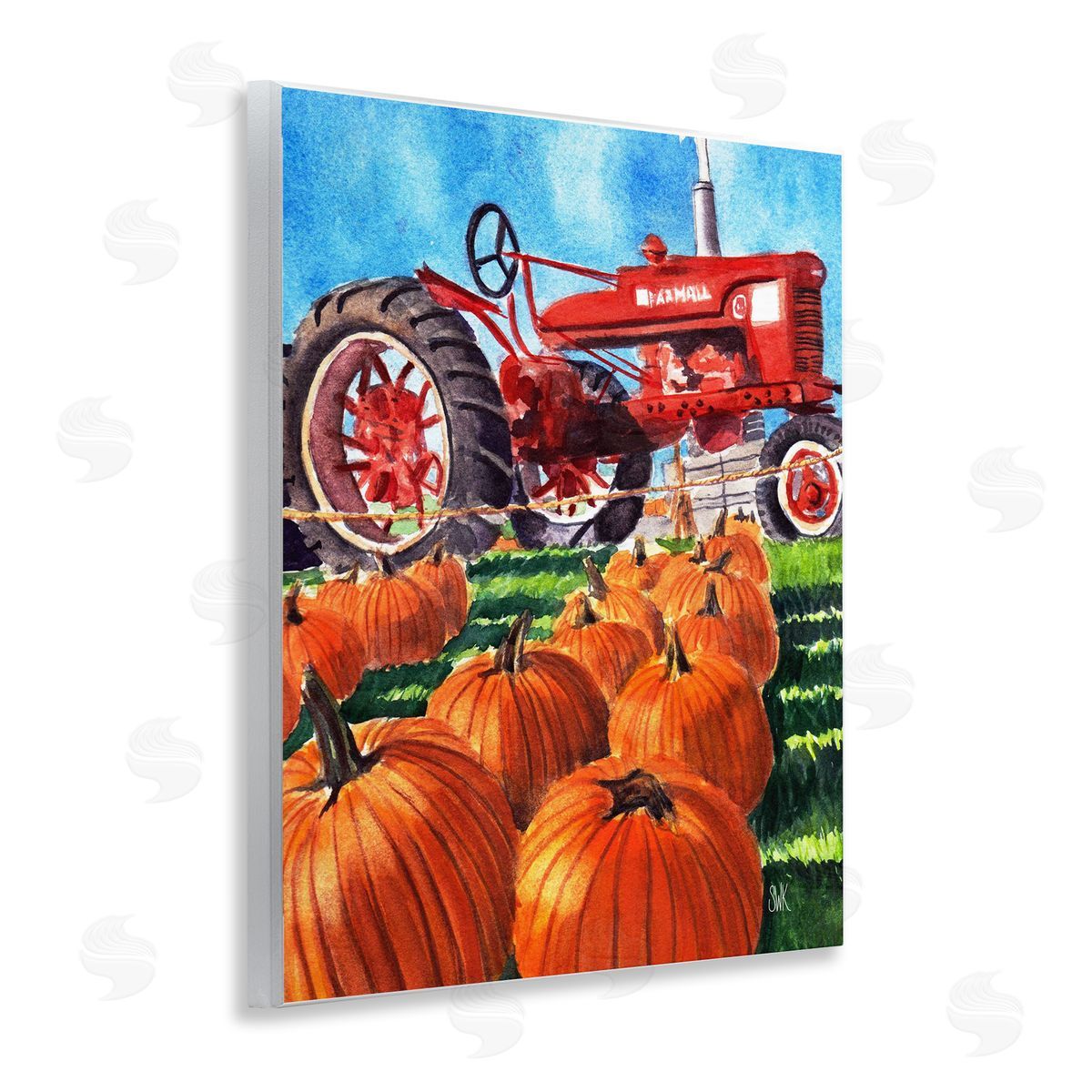 Sarah Waldron Kimball | Autumn Tractor and Pumpkins