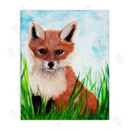 Sarah Waldron Kimball | Baby Fox in Grass