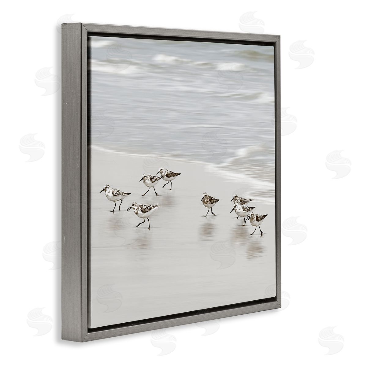Natalie Carpentieri Beach Birds Scurrying Canvas Wall Art Print