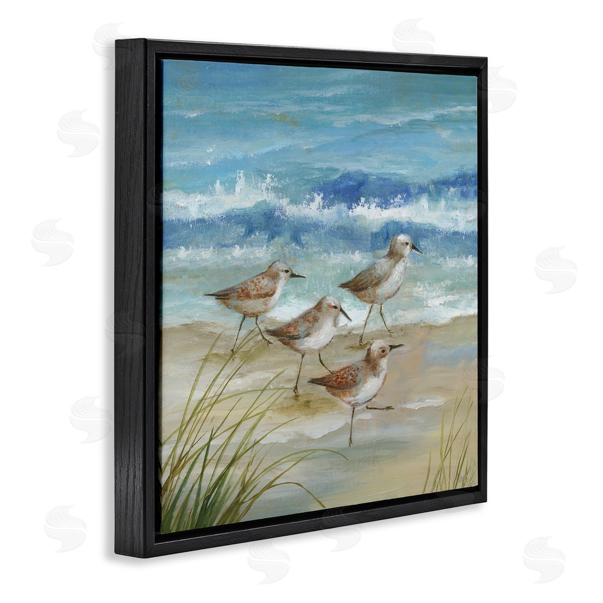 Nan Sandpiper Gathering View Canvas Wall Art Print