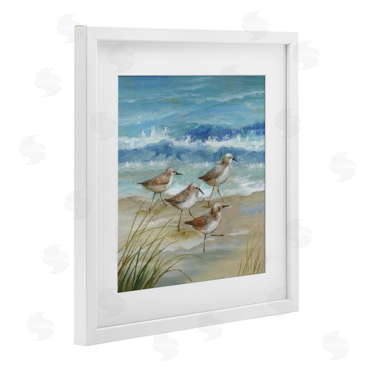 Nan Sandpiper Gathering View Canvas Wall Art Print