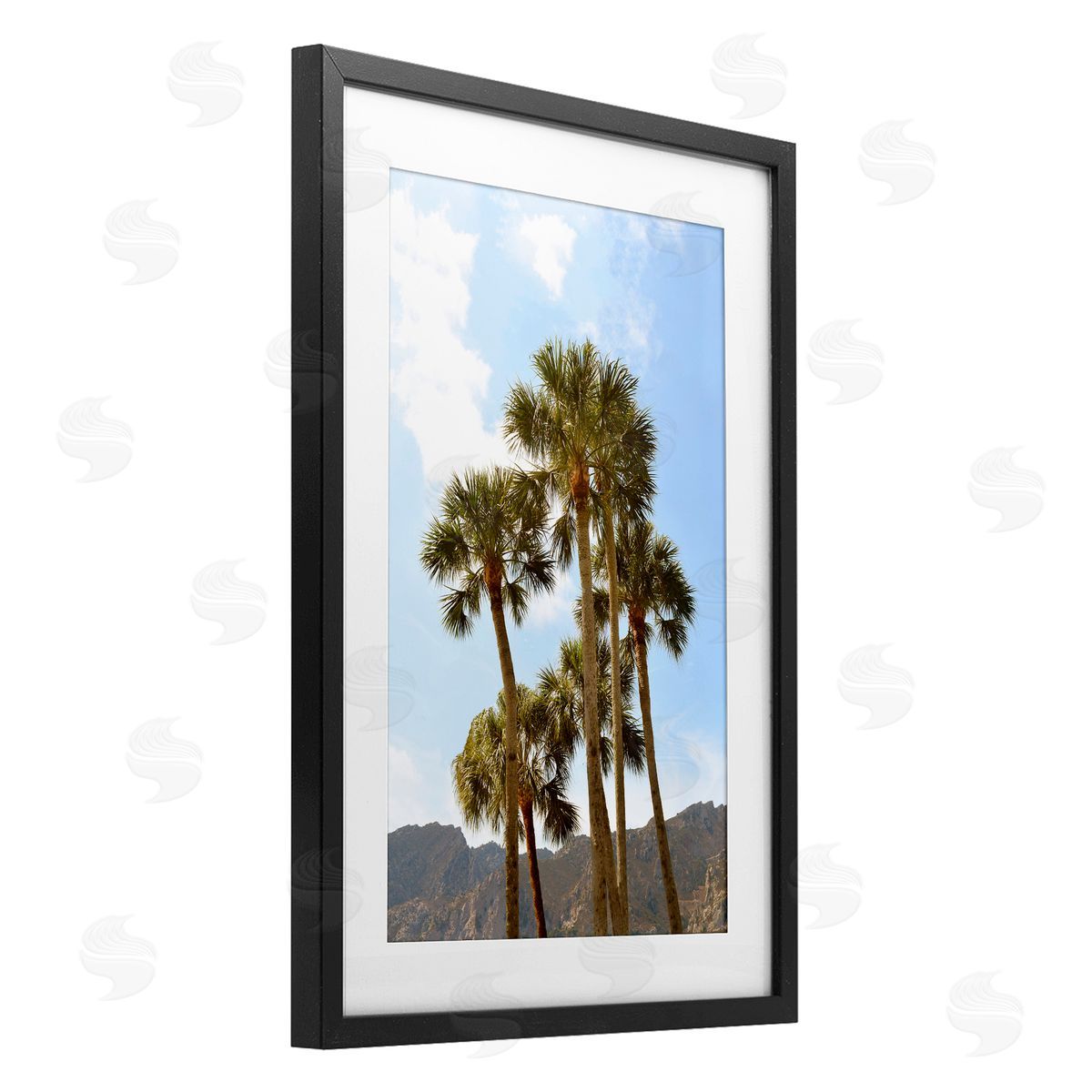 Natalie Carpentieri Vertical Mountain Palms Canvas Wall Art Print
