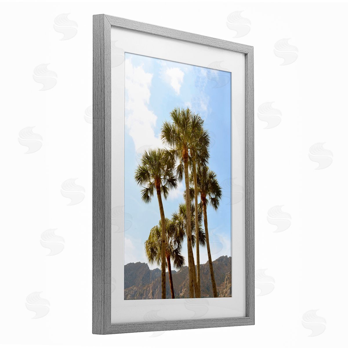Natalie Carpentieri Vertical Mountain Palms Canvas Wall Art Print